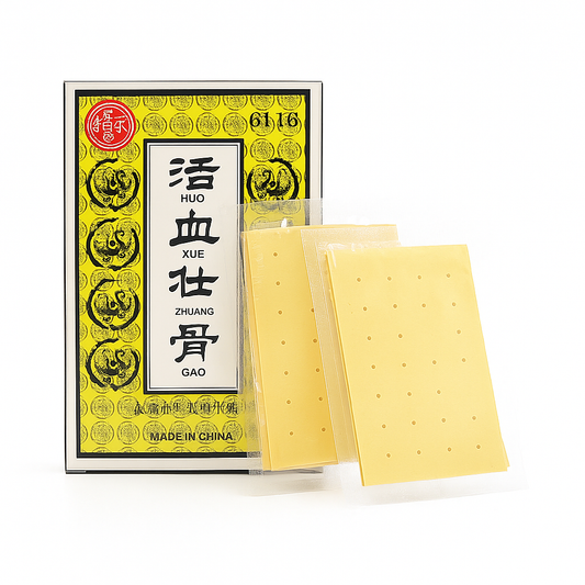 Huo Xue Zhuang Gu Gao – Herbal Pain Relief Patches (2pcs) | 活血壮骨膏